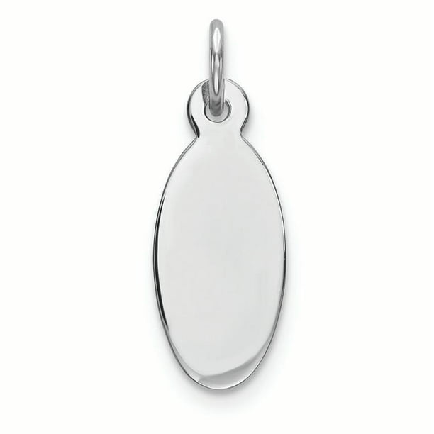 Sterling Silver Engravable Polished Front/Satin Back Disc Charm Sterling Silver Engravable Polished Front/Satin Back Disc Charm